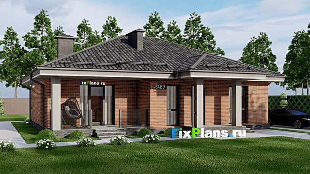 Одноэтажный дом F-5489