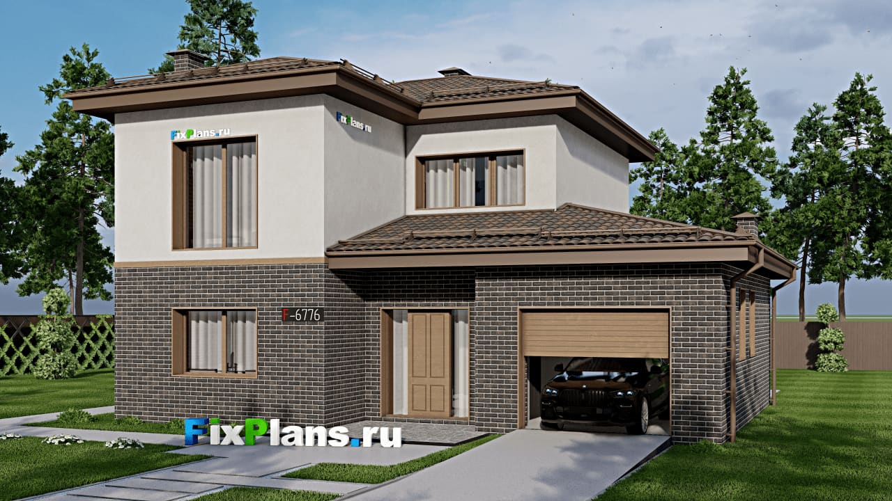 Двухэтажный дом F-6776 — фасад