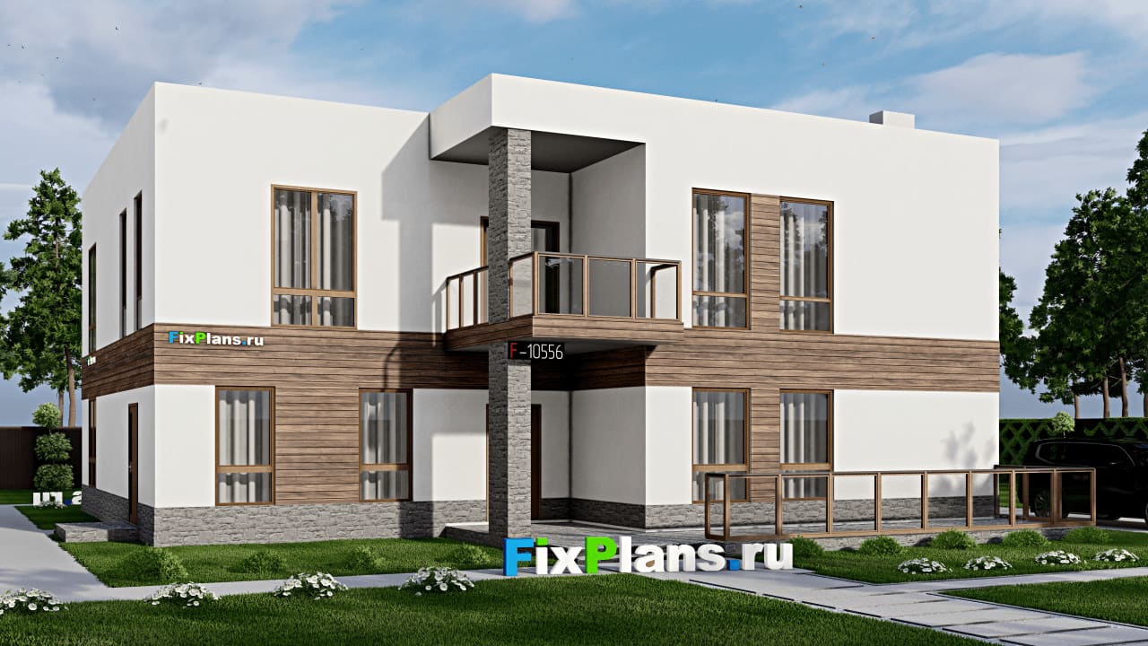 Двухэтажный дом F-10556 — фасад
