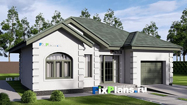 Одноэтажный дом F-21608